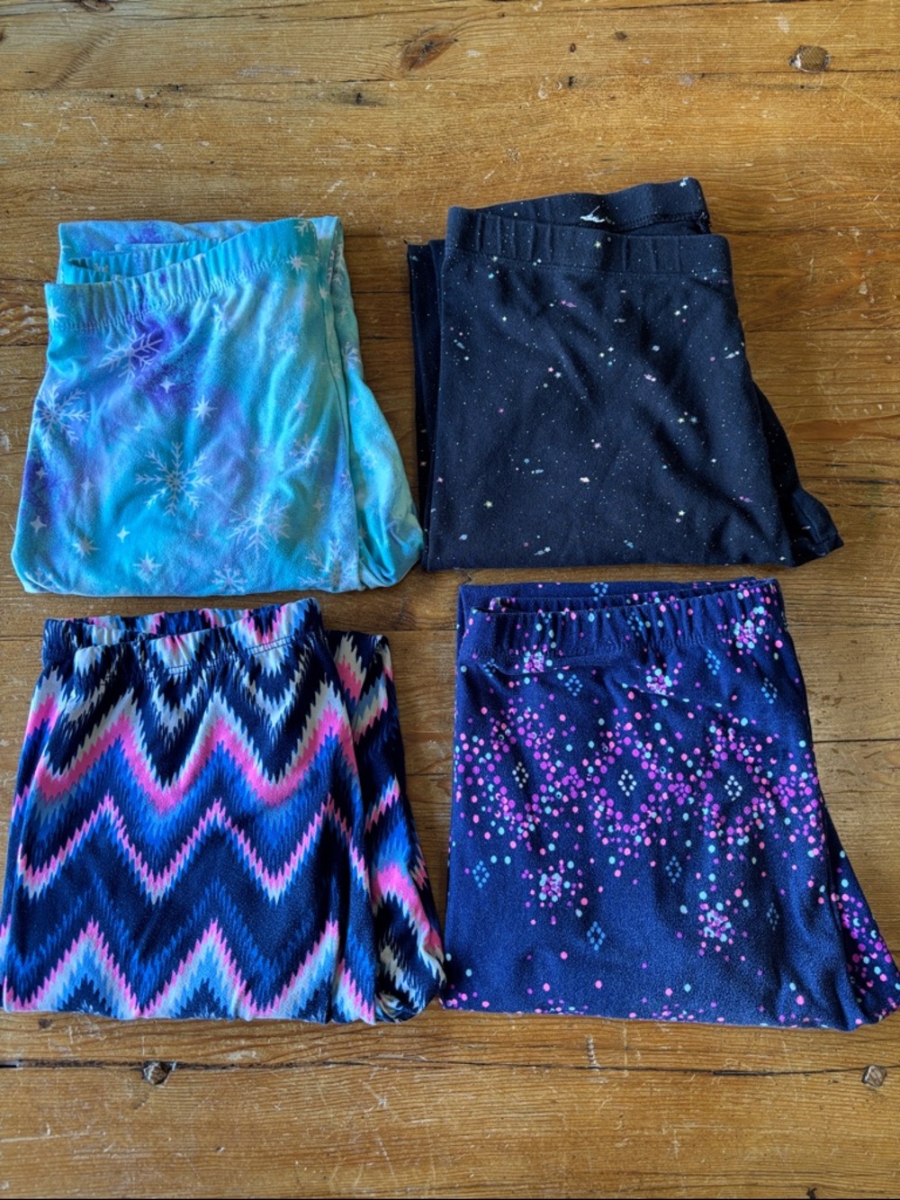 SO Kids Leggings - Blue, Black, Purple & Pink Pattern Mix